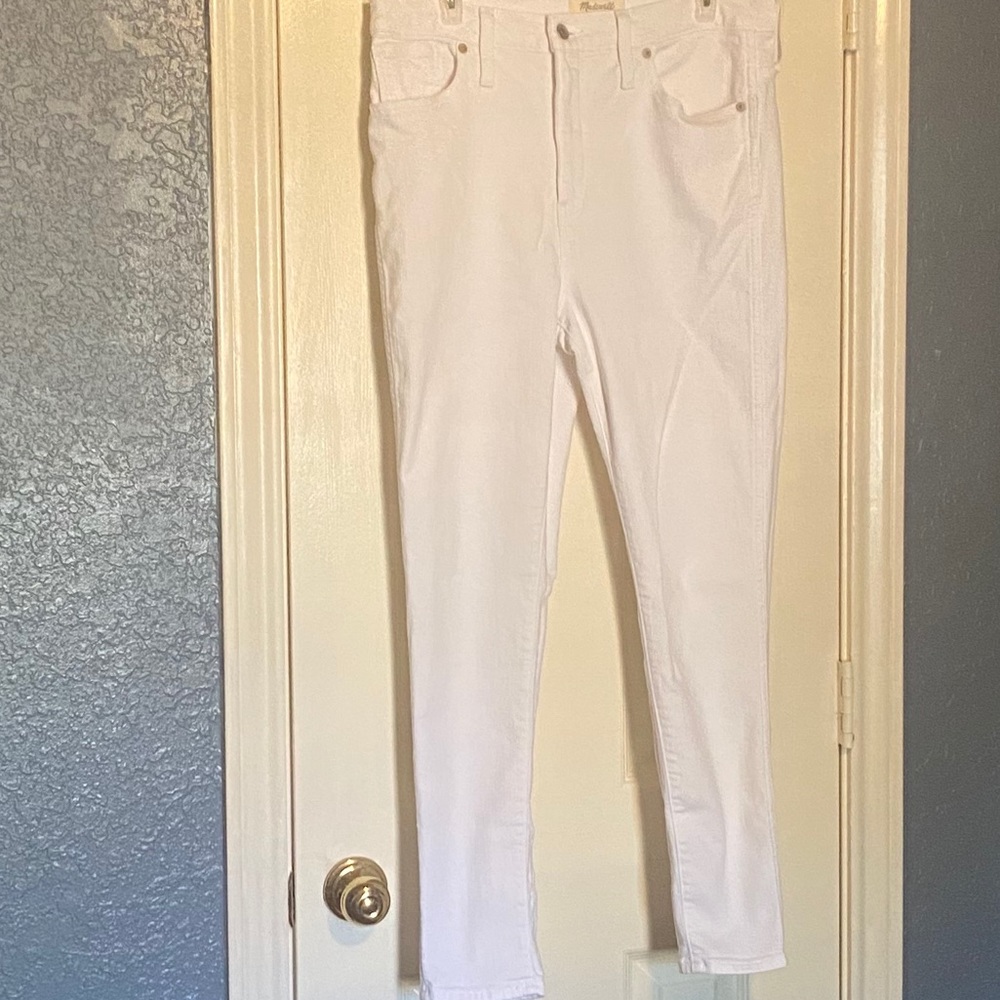Madewell size 32 white 10” high-rise skinny jeans